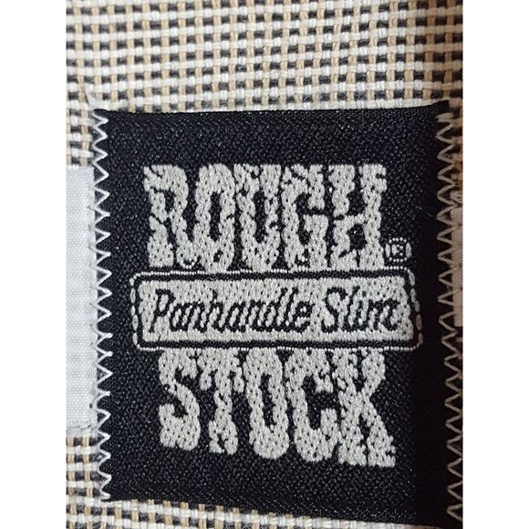 Vintage Panhandle Slim Rough Stock Shirt L Heavy Weight Denim Collar Button Down - Picture 9 of 11